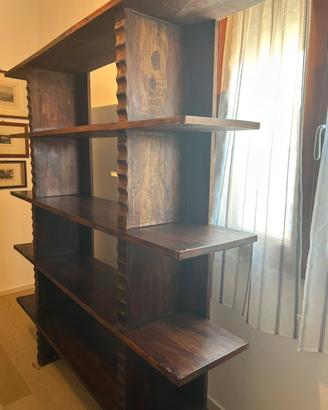 Libreria indonesiana in legno massello