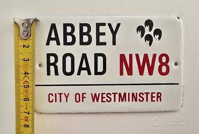 targa Beatles Abbey road  12x7 cm
