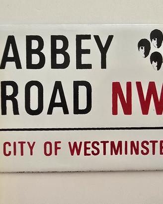 targa Beatles Abbey road  12x7 cm
