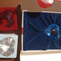 Tre cuori di cristallo Swarovski 