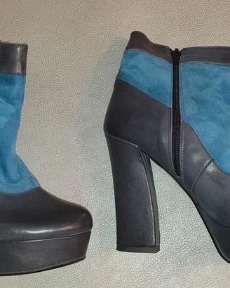 Stivaletto donna Blu-Nero