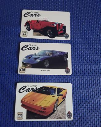 3 Schede Classic Cars anni 90 usate 