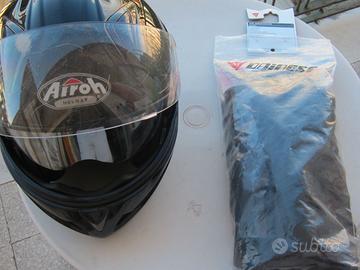 CASCO-AIROH SC66 CARB-KEVLAR+GUANTI-DAINESE-JERICO