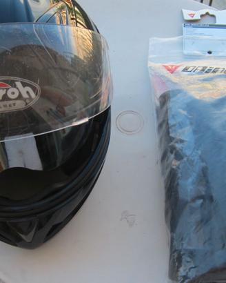 CASCO-AIROH SC66 CARB-KEVLAR+GUANTI-DAINESE-JERICO