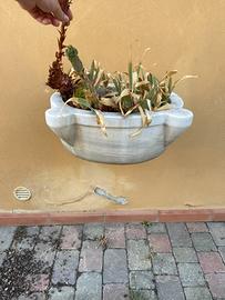 Vaso a forma di Mortaio a Parete in marmo - 50 cm