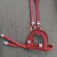 Testiera per cavallo in cuoio fatta a mano