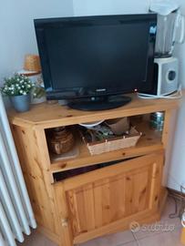Cassettiera ad angolo in vero legno