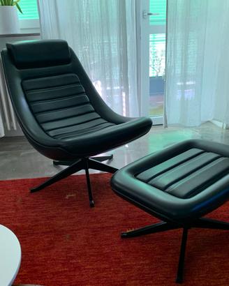 poltrona lounge Alias Manzù con pouf