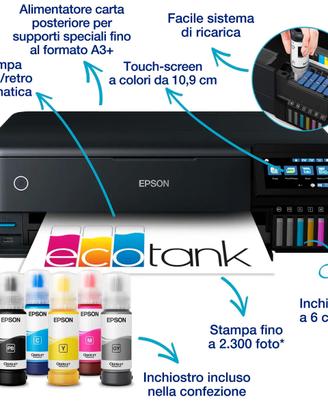 Epson EcoTank ET 8550 Stampante con Serbatoi D’inc