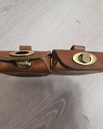 porta accessori in cuoio