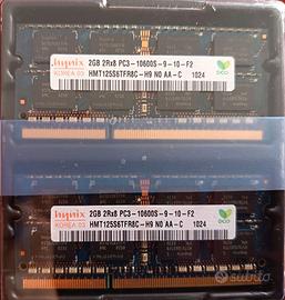 2x Hynix 2GB DDR3 PC3-10600S RAM