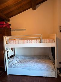 Letto a castello con terzo letto estraibile