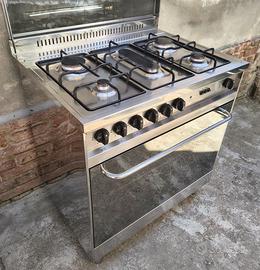 Cucina GAS LOFRA Inox 5 Fuochi e Forno Maxi 80cm