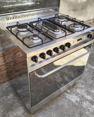 Cucina GAS LOFRA Inox 5 Fuochi e Forno Maxi 80cm