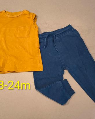 canottiera e pantaloni leggeri, 18-24m