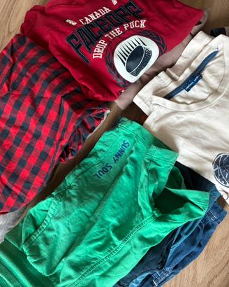 12 vestiti + 1 costume bambino 5 - 6 anni