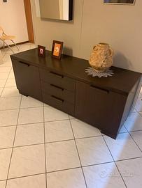 MOBILE DA INGRESSO/SALA IN WENGE' CON SPECCHIO