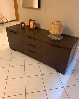 MOBILE DA INGRESSO/SALA IN WENGE' CON SPECCHIO