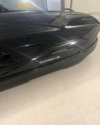 Box da tetto Porsche con barre e porta sci
