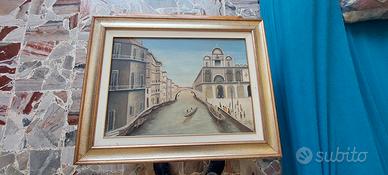 Dipinto Vintage olio Tela Firmato, G Isolani  93 x
