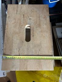 Scaletta sgabello in legno 2 gradini