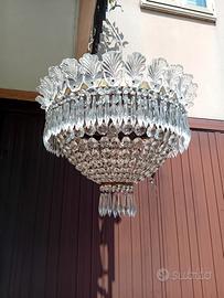 LAMPADARIO PLAFONIERA IMPERO ANNI 50 RESTAURATO 