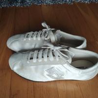 Scarpe Lotto bianche in raso e Swarovski. Uniche