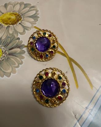 Coppia Bottoni Gioiello Vintage