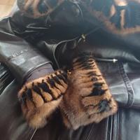 Cappotto pelle e visone originale