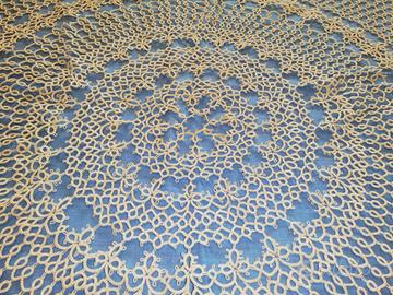 Tovaglia rotonda chiacchierino con nodi a Navetta