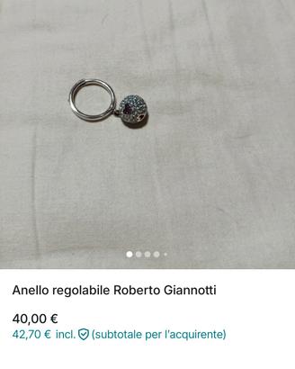 Anello regolabile Roberto Giannotti