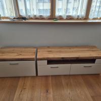 Mobile TV soggiorno modulare 140 cm + 80 cm con ca