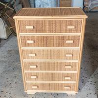 Cassettiera in Rattan