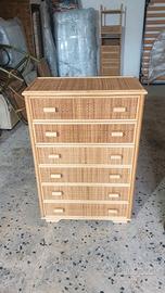 Cassettiera in Rattan