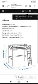 Letto a soppalco Ikea  modello Stora 