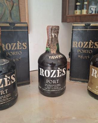 Set 3 bottiglie Rozes Porto vintage, anni '70