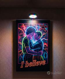 Quadro Stranger Things Illuminabile 60x40