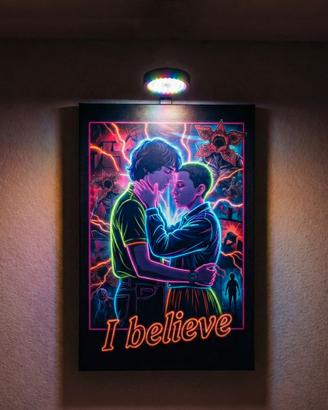 Quadro Stranger Things Illuminabile 60x40