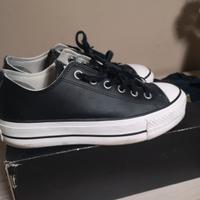 converse donna in pelle nera 