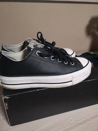 converse donna in pelle nera 