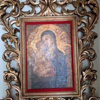 Cornice d'epoca dorata in legno