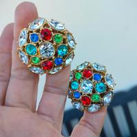 Orecchini a bottone anni 80