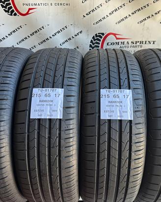 4 PNEUMATICI 215/65 R17 HANKOOK ESTIVE SEMINUOVE
