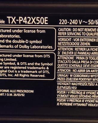 TV Panasonic Plasma 42"