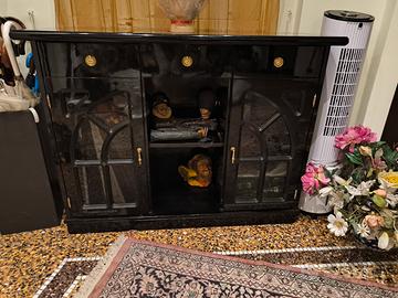credenza nero lucida