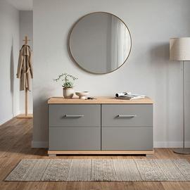 Armadietto Ingresso 2 Ante Grigio Rovere 86cm