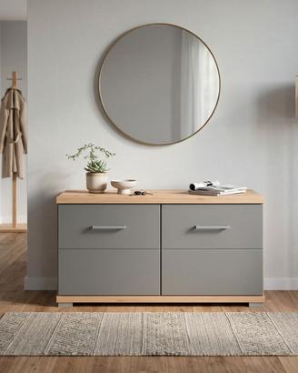 Armadietto Ingresso 2 Ante Grigio Rovere 86cm