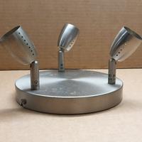 lampada in argento con 3 bracci