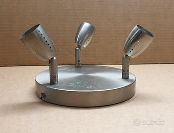 lampada in argento con 3 bracci