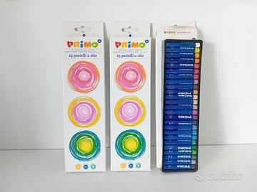 3 scatole pastelli a olio da 25 colori
